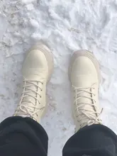 COOTELILI-Botines de punta redonda con cremallera y cordones para mujer, zapatos de moda, antideslizantes, con tacón de 5,5 cm, 2020