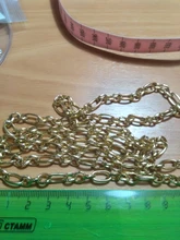 Cable dorado de acero inoxidable para fabricación de joyas, 1 metro, cadena plana elegante de 3:1, suministros de joyería al por mayor