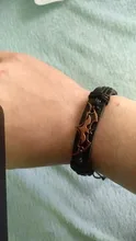Pulsera de murciélago de cuero negro Vintage para hombre y mujer, cadena de cuerda hecha a mano, pulseras con abalorio de murciélago, accesorios de joyería A700