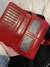 Cartera de cuero con cera de aceite para mujer, monedero de gran capacidad, con cremallera, bolso de mano largo, tarjetero, 2020