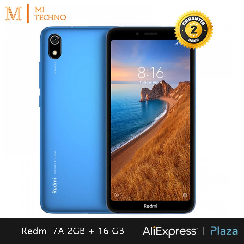Pаспродажа Смартфон Xiaomi Redmi 7A (2 жестких ГБ ОЗУ, 16 жестких Гб ПЗУ, мобильный телефон, бесплатно, новый, дешевый, две sim карты, 4000 мАч батарея, Android) [глобальна...