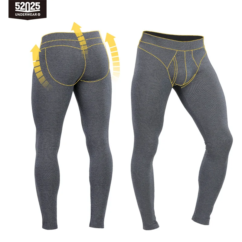 52025 Warm Men Thermal Leggings Cotton Modal Thermal Tights Soft Breathable  Leggins Thermo Free Balling Leggings Thermal Bottoms