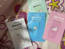 (4 unids/lote) lindo unicornio marcador con imán de dibujos animados papelería creativo Mini Clip de libro carpeta