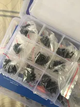Flat-Head Tapping-Screws Assortment-Kit Carbon-Steel Countersunk Black Cross-Recessed-M2.3
