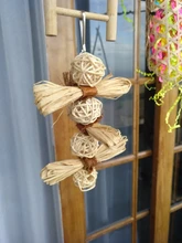 Natural mastica juguetes para mascotas pájaro loro guacamayo Africana Grey Budgie periquito cacatúas Conure Agapornis muerde Swing jaulas Juguetes