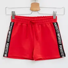 Дефакто, летние шорты с эластичной резинкой на талии для девочек, детская красная спортивная одежда, Короткие штаны повседневные шорты для девочек, L2031A619HS