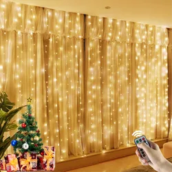 Christmas Lights 3M LED String Lights Fairy Garland Curtain Lamp Navidad New Year Window Wedding Christmas Decorations for Home