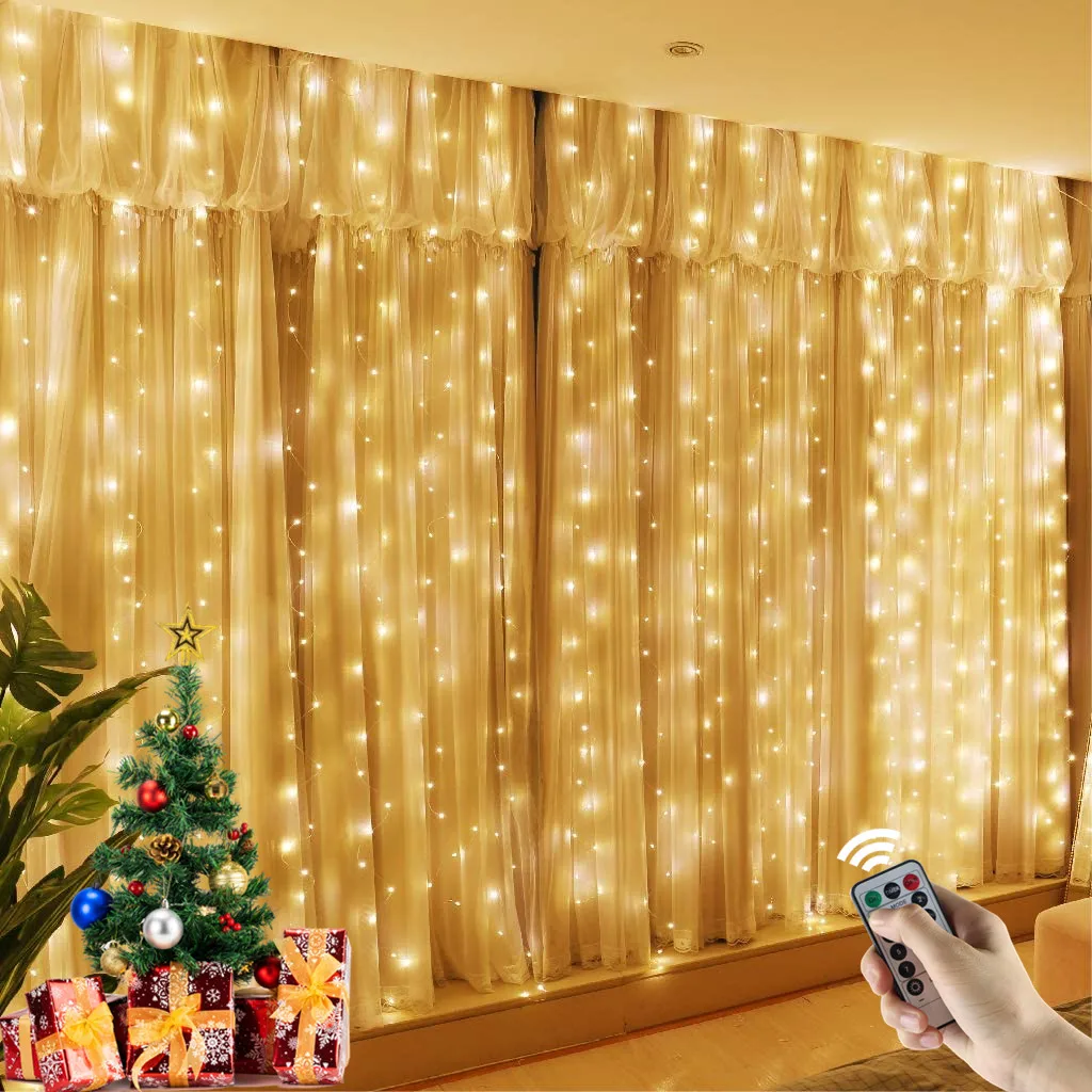 Tanie Lampki świąteczne 3M kurtyna LED łańcuchy świetlne girlanda ozdobna ze