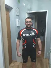 Verde fluorescente STRAVA ciclismo Jersey conjuntos rojo bicicleta shorts de ciclismo de manga larga ropa de bicicleta maillot bibers de Jersey de ciclismo