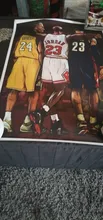 Poster Basketball Wall-Pictures Canvas Kobe Bryant Stars Lebron James Michael Living-Room