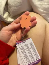 Carrete retráctil de acrílico para tarjetas de identificación, soporte para insignia, papelería, Color caramelo coreano