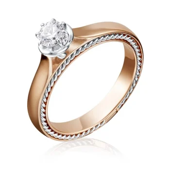

Yuz platinum ring with Swarovski crystals made of combined gold