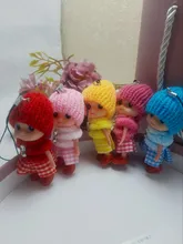 Mini muñecas interactivas de juguete para niños y niñas, muñeco Reborn de juguete, colgante pequeño con llave, 5 uds.