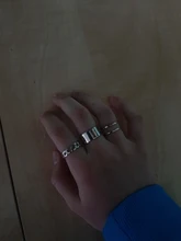 Conjunto de anillos circulares de Metal Punk para mujer, accesorios de dedo de índice de apertura, hebilla de junta, anillo trasero, regalos de joyería