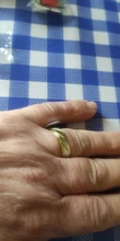 Auxauxme-Anillo de boda con diseño de onda dorada para hombre y mujer, sortija de compromiso con grabado de nombre de amantes de la boda