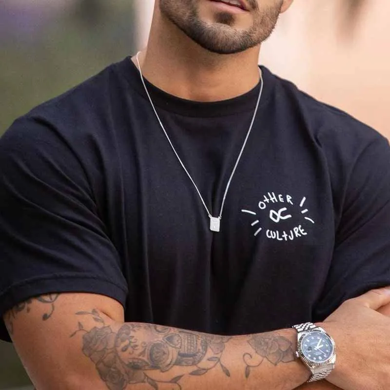 Men Cross Scapular Necklace,Mini Tag Necklace,Devotional Scapular Necklace,Stainless Steel Jesus Christ Religious Jewels - Image 5