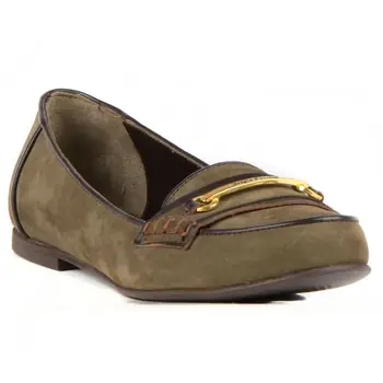 

FootCourt- Nubuck Green Women Flats Shoes New Daily Women Shoes Outlet Shoes Casual Shoes Handmade By Made in Turkey ETOR