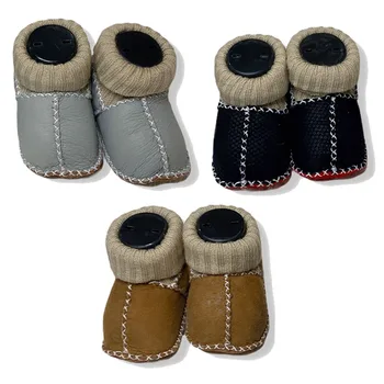 

100% Genuine Leather Handmade Booties Boots Shoes Baby Boy Baby Girl Warm Quality Fashion Trendy Cool 2020