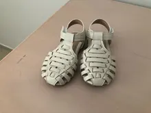 Zapatos de piel sintética para niños, sandalias de princesa de marca, PY-PS-027 planos, color negro, novedad de verano, 2020