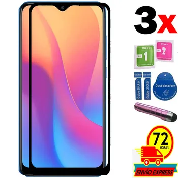

3X CRYSTAL Screen savers tempered glass Black full covers 100 LCD For For XIAOMI REDMI 8A PEN PINK