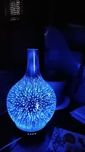 Aroma Diffuser Glass-Vase Essential-Oil Cool-Mist-Humidifier Waterless Auto Light And