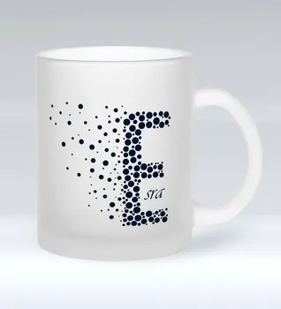 

Personalized Letter Frosted Glass Mug Bardak-5