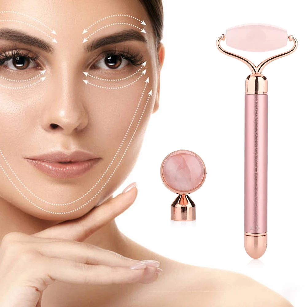 

Natural Jade Massage Roller Electric Facial Massage Tools Anti -wrinkle Slimming Face Massager Face Skin Care Beauty Machine