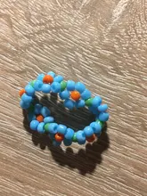 AOMU 2020 Bobemia anillos verano colorido anillo de cuentas para las mujeres los niños joyas BOHO Beach moda anillos ajustable