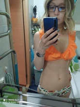 Bikini-Sets Biquinis Bathing-Suit CUPSHE Swimwear Women Orange Floral-Bottom Two-Pieces