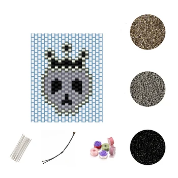 

FAIRYWOO Skull Bracelet DIY Bracelet Accessories Jewelry Making Kit Punk Skeleton Charms Bracelets For Women Miyuki Jewellery