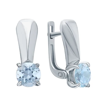 

Silver earrings with Topaz sunlight sample 925