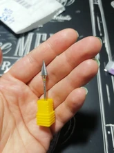 1 Uds cerámica de carburo de tungsteno de broca para rebaba Bits cono de fresado para manicura máquina de taladro eléctrico poco Máquina Herramienta de uñas
