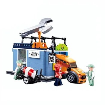 

Designer Sluban City auto workshop