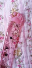 Reglas de plástico con Linda pata de gato para escuela, suministros de oficina Kawaii, accesorios de planificación, premio de estudiante