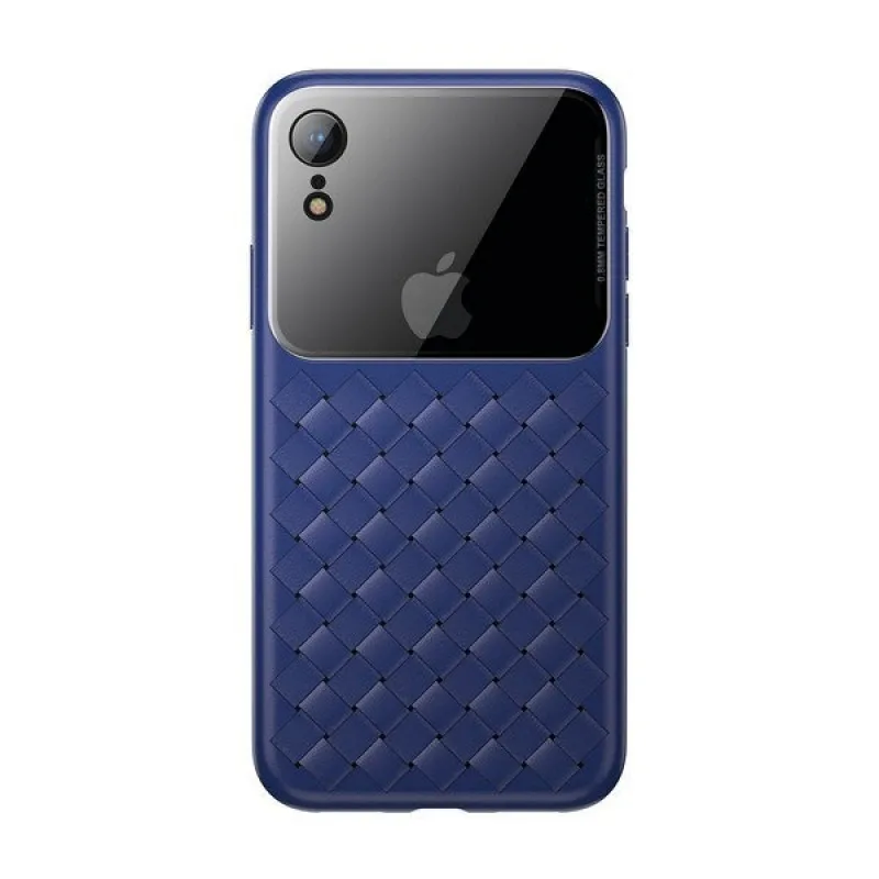 Чехол Baseus Glass& Weaving Case For iP XR 6.1inch WIAPIPH61-BL03(Синий