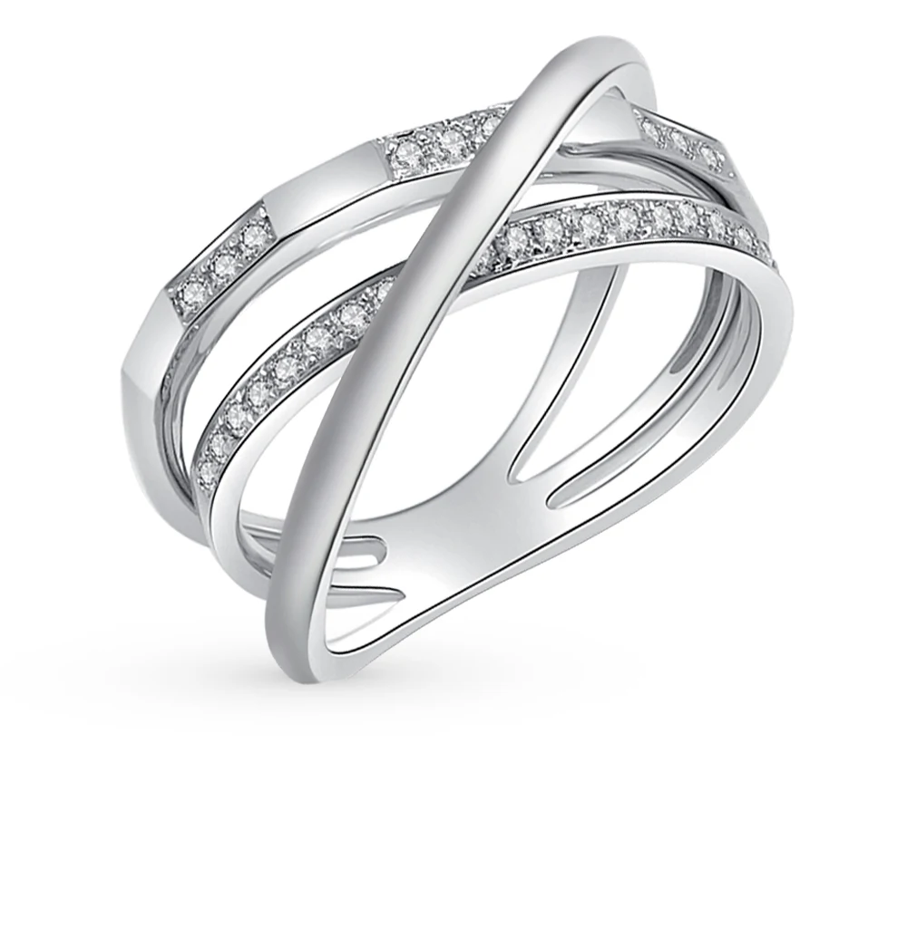 Золотое кольцо с бриллиантами SUNLIGHT проба 585