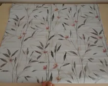 Leaf Wallpaper Stick Self-Adhesive Bedroom Vinyl Floral Home-Decor Wall-Green/grey Peel