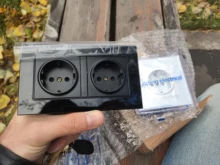 EU Standard Plug Glass-Panel Crystal Power-Socket Electrical Outlet Wall SRAN Multi-Way