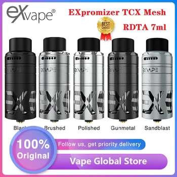 

Original Exvape EXpromizer TCX Mesh RDTA Tank 7ml Large Capacity Vape Atomizer 510 Thread Leak-proof Vaporizer Vs Brunhilde RTA