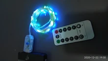 Christmas-Light Timer Decoration Led-String Copper-Wire-Garland Remote-Control Waterproof
