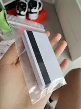 10 Uds en blanco de PVC tarjetas de plástico blanco 30Mil tarjeta magnética de baja coercitividad (LoCo) de banda magnética imprimible por impresora de tarjeta de CR80