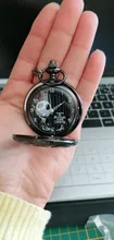 Retro Steampunk Nightmare Before Christmas Hollow Quartz Pocket Watch Men Women Gift