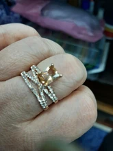 FDLK-Conjunto de anillos de boda elegantes para mujer, joyería de compromiso con brillante intenso, anillo de circón para mujer, 2 uds.