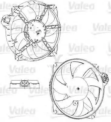 VALEO 696 229 Вентилятор радиатора RENAULT MEGANE III 08