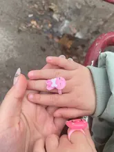 Anillo de fruta bonita para niñas, sortija Multicolor de colores, fruta bonita, traje de princesa, 12 Uds.