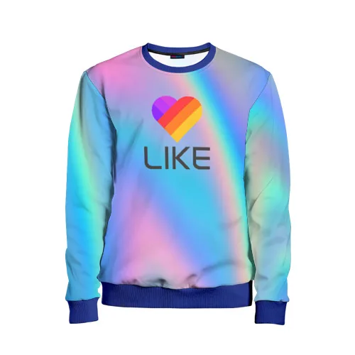 Детский свитшот 3D Like 1, Комфортный свитшот Лайк, для детей, Like для мальчиков и девочек, мягкий, яркие цвета, не выгорают