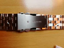 Correa de acero inoxidable para reloj de 18mm, 20mm, 22mm y 24mm para hombre y mujer, banda de Metal sólido cepillado para Gear S3, accesorios para reloj