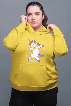 

Angemiel Wear Unicorn Yellow Women 'S Hooded Sweatshirt