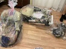 Luxmom-cochecito de bebé 3 en 1 con asiento de coche, respetuoso con el medio ambiente, con absorción de impacto de cuatro ruedas, envío desde España