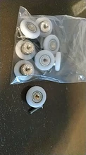 Sliding Pulley Door-Wheels Copper-Roller Glass Bathroom Hanging Round Nylon 1set/8pcs